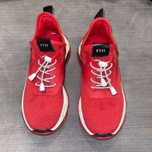 Red Steve Madden Slip On Sneakers